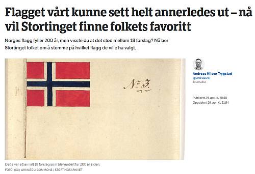 Alte Flagge Norwegens