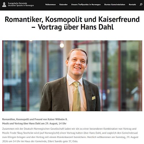 Vortrag von Frode Skag Storheim über den Maler Hans Dahl